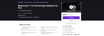 Thread 'Mastering C++ for Unreal Engine (Beginner to Pro)'