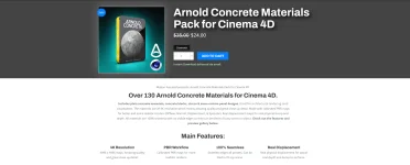 Arnold Concrete Materials Pack for Cinema 4D – Educational Overview & Asset Structure Guide.webp