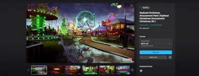 Stylized Christmas Amusement Park – Educational Guide With Reference.webp
