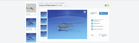 Cessna 170 Bare Metal 3D Model  High-Quality Aircraft Model for Realistic Visualization.webp