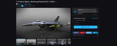 F-16 Falcon Fighter  Mastering Plasticity 3D 1.4 for High-Precision Aircraft Modeling.webp