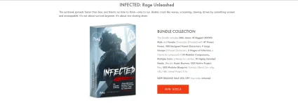 Modular Crowd Character Pack for Unreal Engine  Infected Rage Unleashed Asset Overview.webp