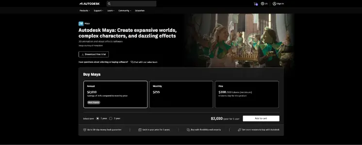 Autodesk Maya Create Expansive Worlds, Complex Characters, and Dazzling Effects.webp
