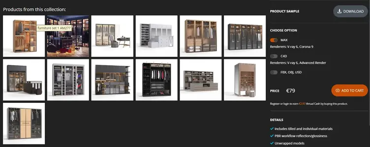 Thread 'Archmodels vol. 277 — Modern Wardrobes 3D Models (US / UK / Canada / Australia)'