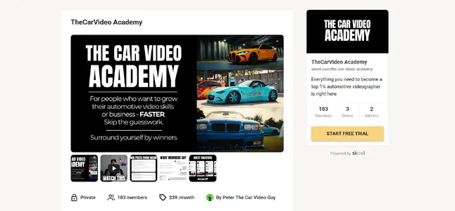 Thread 'Skool – The Car Video Academy Professional Automotive Video Creation Course'