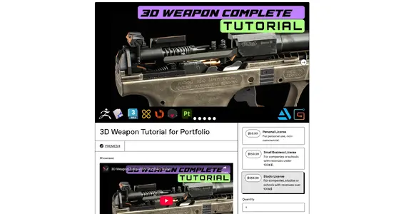 3D Weapon Tutorial for Portfolio – Professional Modeling and Texturing Course on Gumroad.webp 3D Weapon Tutorial for Portfolio – Professional Modeling and Texturing Course on Gumroad.webp