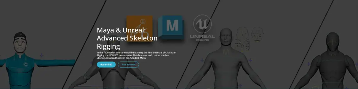 ClassCreatives – Maya & Unreal Advanced Skeleton Rigging.webp