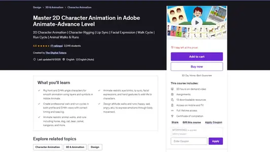 Master 2D Character Animation in Adobe Animate – Advanced Level  Professional Animation Techn...webp