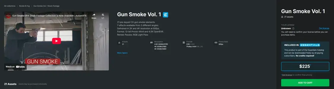Gun Smoke Vol. 1  Professional Muzzle Smoke and Weapon Discharge VFX Elements.webp