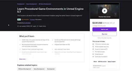 Thread 'Udemy – Learn Procedural Game Environments in Unreal Engine 5.7'